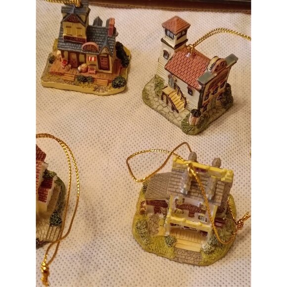 Liberty Falls Christmas Tree Ornament Set 6 Hand Painted L01 Vintage 90s - Picture 3 of 10